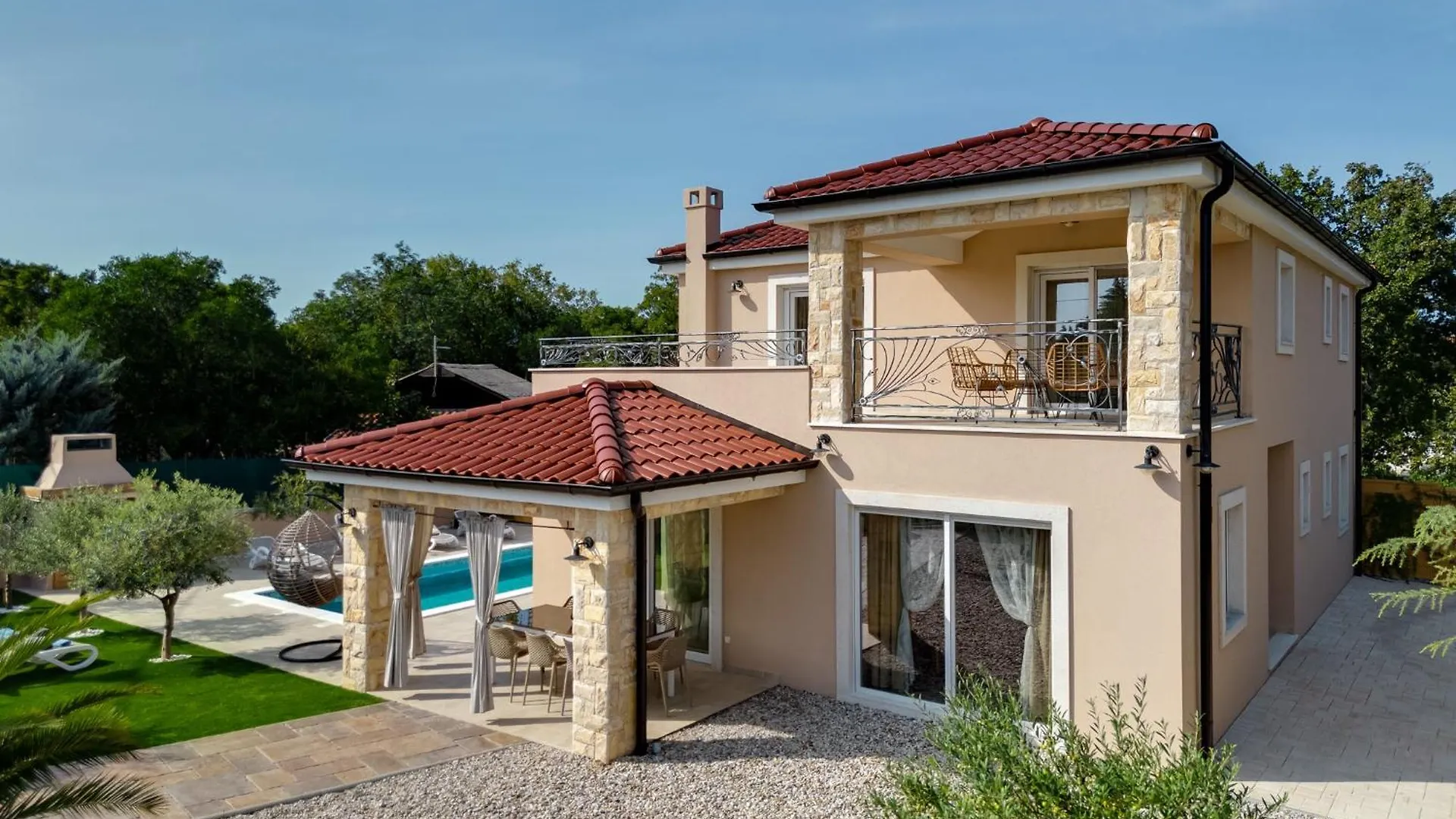 Beautiful New Villa With Pool, Near Beach - By Traveler Tourist Agency Krk - Id 2400 Пинезичи 0*,  Хорватия